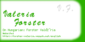 valeria forster business card